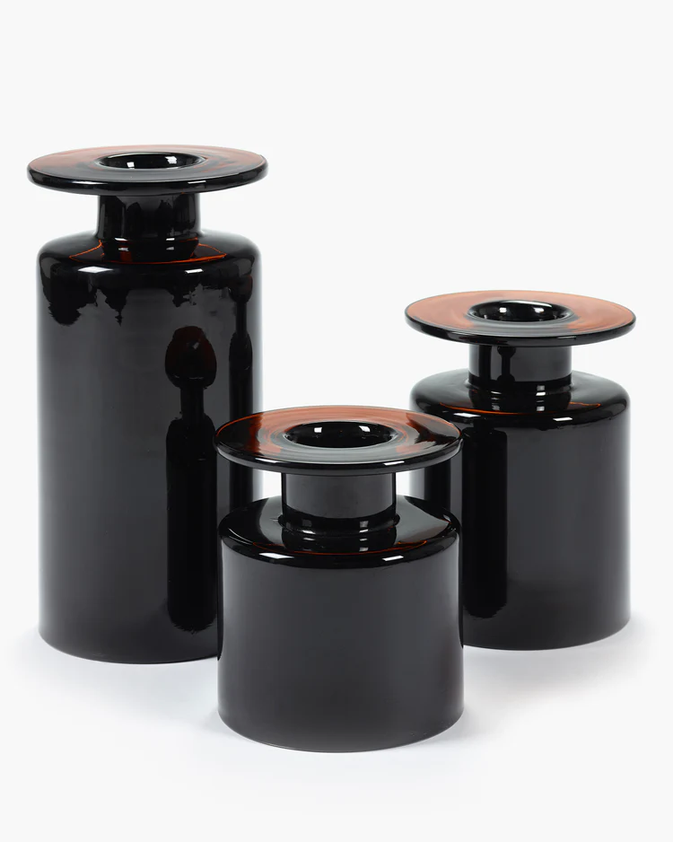SERAX VASE Wind & Fire BLACK/DARK BROWN (S)