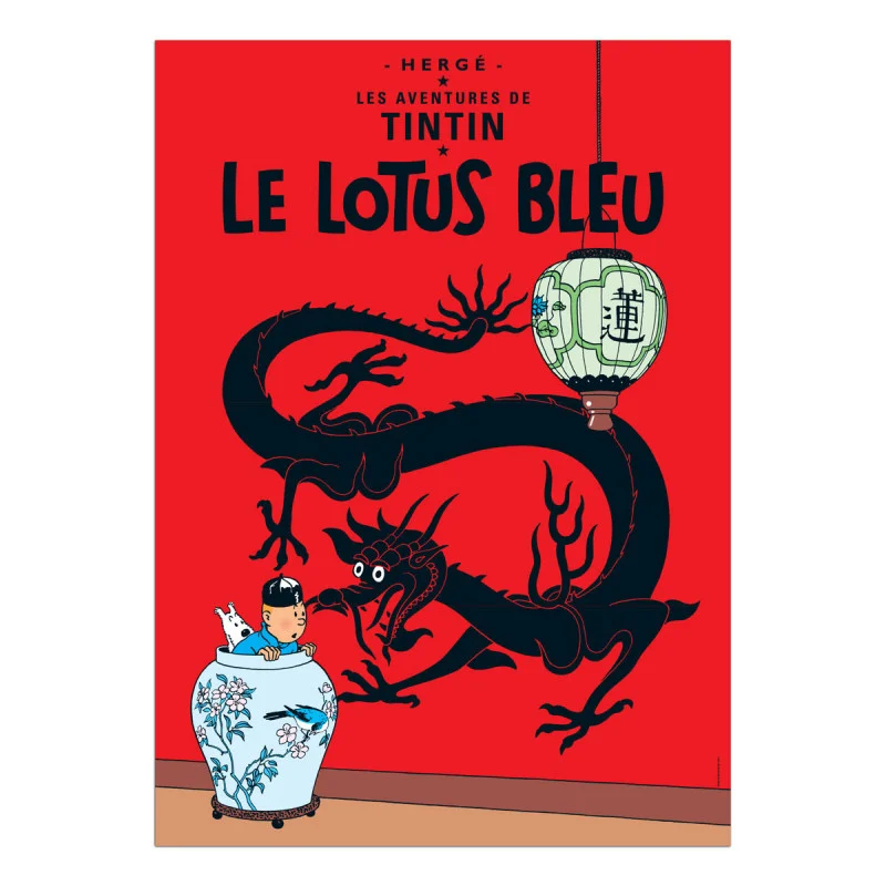 Poster-Le Lotus bleu Tintin